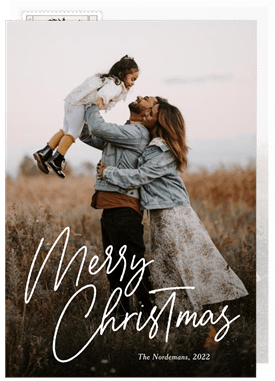 'Fun Script' Christmas Greetings Card