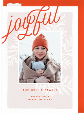 'Joyful Script' Holiday Greetings Card