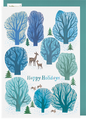 'Frosted Grove' Holiday Greetings Card