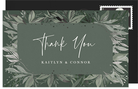 'Just Leaves' Wedding Thank You Note