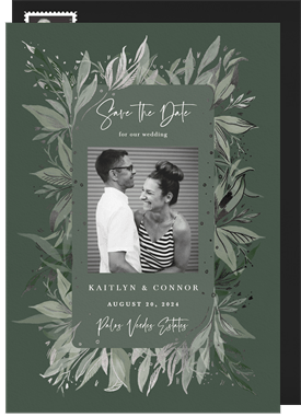 'Just Leaves' Wedding Save the Date