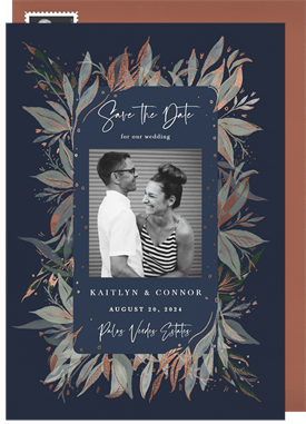 'Just Leaves' Wedding Save the Date