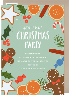 'Christmas Goodies' Holiday Party Invitation