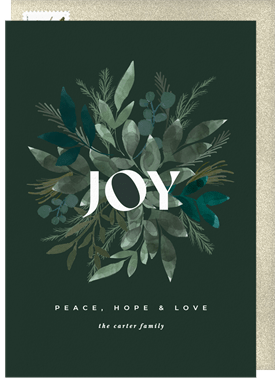 'Joy Blooms' Christmas Greetings Card