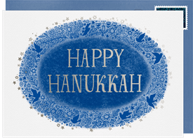 'Delicate Drawings' Hanukkah Card