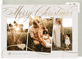 'Holiday Script' Christmas Greetings Card