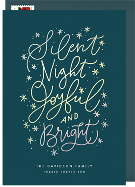 'Joyful and Bright' Christmas Greetings Card