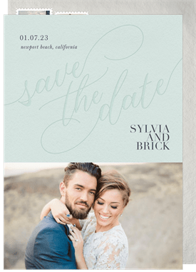 'Classic Pressed' Wedding Save the Date
