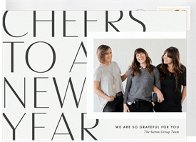 'Editorial Cheers' Business New Year's Greeting Card