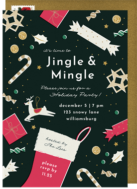 'Very Merry Stocking' Holiday Party Invitation