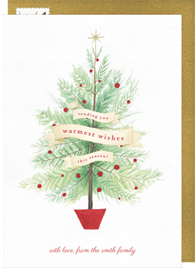 'Stylish Tree' Holiday Greetings Card