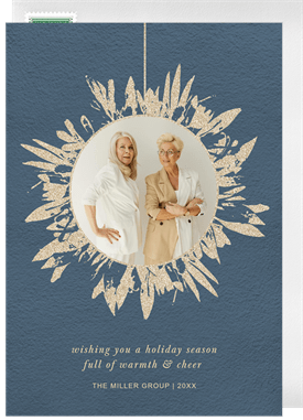 'Glitter Ornament' Business Holiday Greetings Card