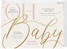 'Oh Baby Confetti' Baby Shower Invitation
