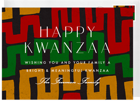 'Geometric Paint' Kwanzaa Card