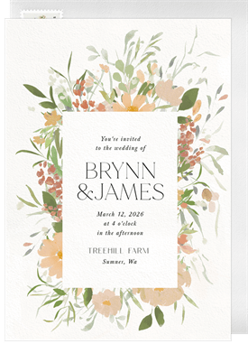 'Wistful Wildflowers' Wedding Invitation