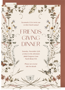 'Bespoke Botany' Thanksgiving Invitation