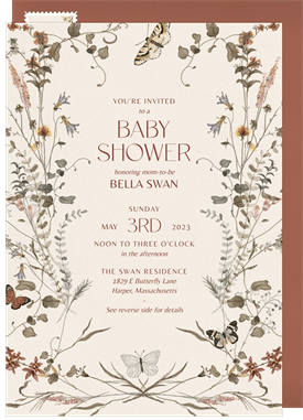 'Bespoke Botany' Baby Shower Invitation