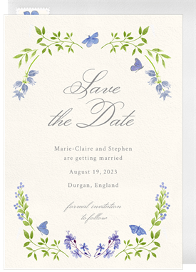 'Floral Happiness' Wedding Save the Date