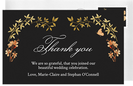 'Floral Happiness' Wedding Thank You Note