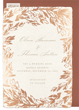 'Charming Vines' Wedding Save the Date