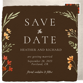 'Painted Wildflowers' Wedding Save the Date