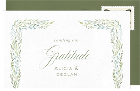 'Eucalyptus Garden' Wedding Thank You Note