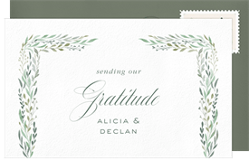 'Eucalyptus Garden' Wedding Thank You Note