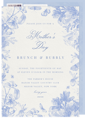 'Dreamy Toille' Mother's Day Invitation