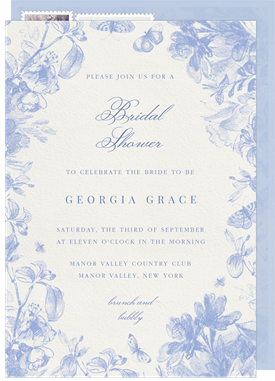 'Dreamy Toille' Bridal Shower Invitation