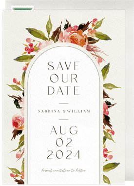 'Botanical Arch' Wedding Save the Date