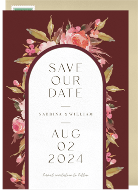 'Botanical Arch' Wedding Save the Date