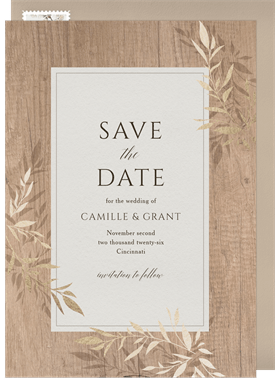 'Laurel Woods' Wedding Save the Date