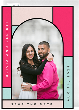 'Geometry In Color' Wedding Save the Date
