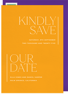 'Maximalist Color' Wedding Save the Date