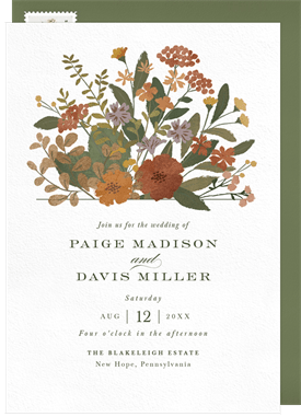 'Wonderful Wildflowers' Wedding Invitation