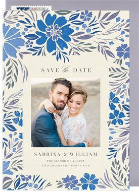 'Botanical Letterpress' Wedding Save the Date