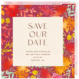 'Floral Symphony' Wedding Save the Date