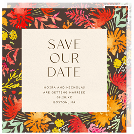 'Floral Symphony' Wedding Save the Date