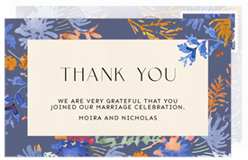 'Floral Symphony' Wedding Thank You Note