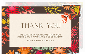 'Floral Symphony' Wedding Thank You Note