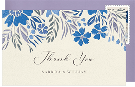 'Botanical Letterpress' Wedding Thank You Note