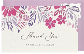 'Botanical Letterpress' Wedding Thank You Note