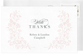 'Delicate Toille' Wedding Thank You Note