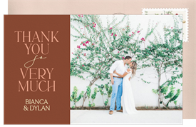 'Make A Statement' Wedding Thank You Note
