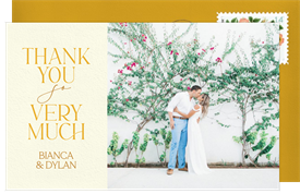 'Make A Statement' Wedding Thank You Note