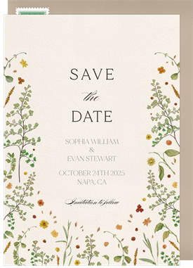 'Botanical Moody' Wedding Save the Date