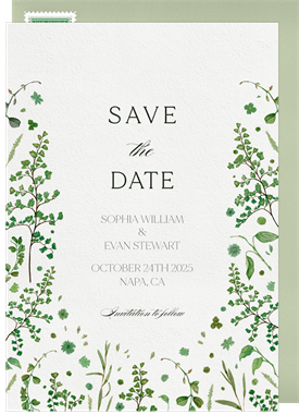 'Botanical Moody' Wedding Save the Date