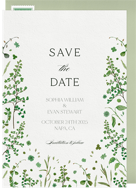 'Botanical Moody' Wedding Save the Date