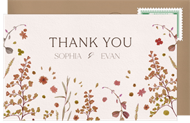 'Botanical Moody' Wedding Thank You Note