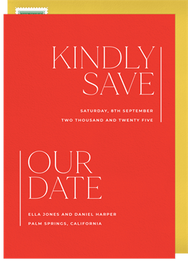 'Maximalist Color' Wedding Save the Date